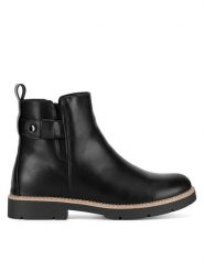 Clara Barson Botki WS5885-02 Czarny. Czarne botki damskie Clara Barson, bez wzorów, z materiału, bez obcasa, na płaskiej podeszwie, bez zapięcia. Za 149.99 zł.