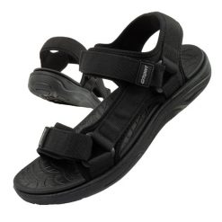 Buty sportowe męskie sandały Grisport. Czarne buty sportowe męskie Grisport, bez wzorów, z materiału, bez obcasa, bez zapięcia. Za 99.99 zł.