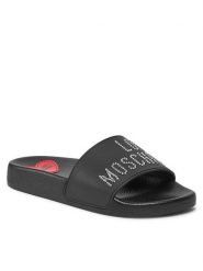 LOVE MOSCHINO Klapki JA28122G1II13000 Czarny. Czarne klapki damskie Love Moschino, bez wzorów, z tworzywa sztucznego, bez obcasa, bez zapięcia. Za 649.99 zł.