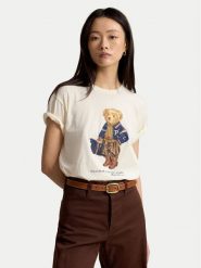 Polo Ralph Lauren T-Shirt 211B17774001 Biały Regular Fit. Białe t-shirty damskie Polo Ralph Lauren, l, bez wzorów, z bawełny, bez kołnierzyka, bez ramiączek. Za 719.99 zł.