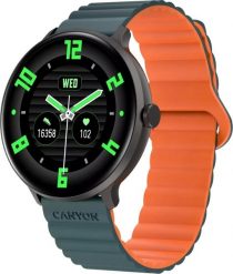 Canyon smartwatch Jacky SW-69, green/orange. Pomarańczowe zegarki smartwatch Canyon, bez wzorów. Za 279.98 zł.