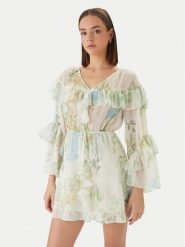 Guess Sukienka koktajlowa W6GKA5 W2400 Zielony Regular Fit. Zielone sukienki damskie Guess, l, z aplikacjami, z syntetyku, wizytowe, bez kołnierzyka, bez ramiączek. Za 694.99 zł.