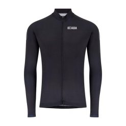 Męska koszulka kolarska z długim rękawem – Czarna. Czarne bluzy męskie KEADA SPORTS, l, bez wzorów, sportowe, bez ramiączek, bez kaptura. Za 332.00 zł.