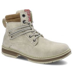 Trapery damskie Big Star, ze skóry ekologicznej na płaskiej podeszwie, jasnoszare, EE274697. Szare trapery damskie BIG STAR, ze skóry ekologicznej, bez zapięcia. Za 139.00 zł.