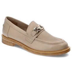 Beżowe Półbuty Nessi Wygodne Skórzane Buty Damskie. Brązowe półbuty damskie Nessi, bez wzorów, ze skóry, bez obcasa, bez zapięcia. Za 356.99 zł.