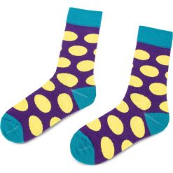 Skarpety Wysokie Unisex CUP OF SOX - Fioletowe Skarpety W Żółte Grochy C Fioletowy Kolorowy. Fioletowe skarpetki damskie Cup of sox, bez wzorów, z bawełny. Za 24.00 zł.