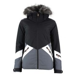 Damska kurtka narciarska Peak Mountain Anita. Czarne kurtki sportowe damskie Peak Mountain, na zimę, bez wzorów, bez ramiączek, bez kaptura, narciarskie. Za 785.65 zł.