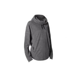Bluza do relaksacji do jogi damska. Szare bluzy damskie DOMYOS, xs, bez wzorów, z bawełny, bez ramiączek, bez kaptura. Za 59.99 zł.