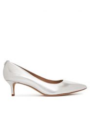 LAUREN RALPH LAUREN Szpilki 802978834001 Srebrny. Szare szpilki damskie Lauren Ralph Lauren, bez wzorów, ze skóry, bez obcasa, na szpilce, bez zapięcia. Za 409.99 zł.