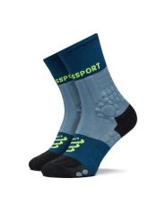 Compressport Skarpety długie Pro Racing Socks Winter Trail SCRU2045 Niebieski. Niebieskie skarpety męskie Compressport, bez wzorów, z materiału. Za 99.99 zł.