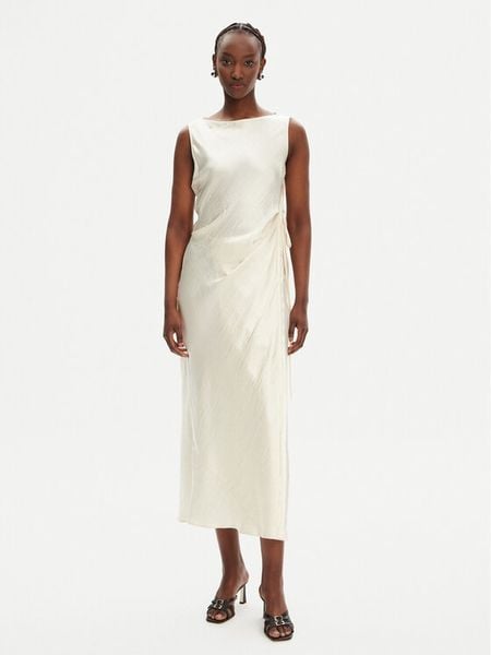 PINKO Sukienka koktajlowa Amico 105011 A2BU Beżowy Regular Fit. Brązowe sukienki damskie Pinko, xl, bez wzorów, z syntetyku, wizytowe, bez kołnierzyka, bez ramiączek. Za 839.99 zł.