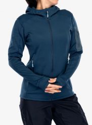 Bluza z kapturem damska Rab Modulus Hoody. Zielone bluzy damskie RAB, na zimę, s, bez wzorów, z materiału, bez ramiączek, z kapturem. Za 443.29 zł.