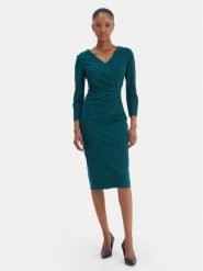 Rinascimento Sukienka koktajlowa CFC0126655003 Zielony Slim Fit. Zielone sukienki damskie Rinascimento, l, bez wzorów, z syntetyku, wizytowe, bez kołnierzyka, bez ramiączek. Za 459.99 zł.