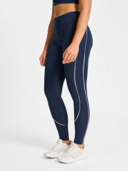 Damskie legginsy Hummel Pulse Piping. Niebieskie legginsy damskie Hummel, bez wzorów, z poliesteru. Za 232.50 zł.