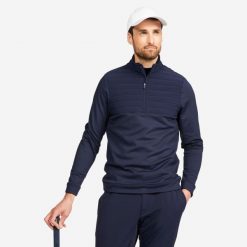 Kurtka do golfa męska Inesis CW500. Czarne kurtki męskie INESIS, na zimę, l, bez wzorów, z elastanu, eleganckie, bez kaptura. Za 99.99 zł.