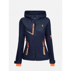 Damska kurtka wodoodporna Aulp Fecla. Niebieskie kurtki sportowe damskie Aulp, bez wzorów, bez ramiączek, bez kaptura, trekkingowe. Za 380.00 zł.