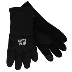 Damskie rękawiczki zimowe softshell. Czarne rękawiczki damskie HEAT KEEPER, bez wzorów, z poliesteru. Za 143.29 zł.