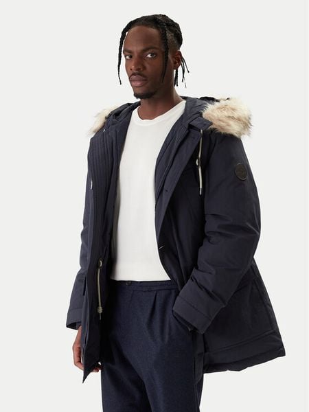 Gant Parka 7006570 Granatowy Regular Fit. Niebieskie parki męskie GANT, m, bez wzorów, z bawełny, bez kołnierzyka, bez kaptura. Za 1,579.00 zł.