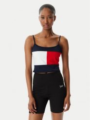 Tommy Hilfiger Top UW0UW06576 Granatowy. Niebieskie bikini Tommy Hilfiger, l, bez wzorów, z syntetyku, bez kołnierzyka, bez ramiączek. Za 229.99 zł.