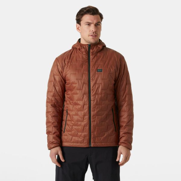 Wodoodporna kurtka z izolowanym kapturem Helly Hansen Lifaloft. Brązowe kurtki sportowe męskie Helly Hansen, m, bez wzorów, narciarskie. Za 922.00 zł.