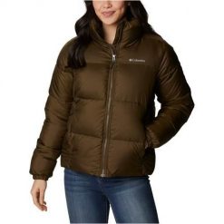 Kurtka uniwersalna damska Columbia Puffect Jacket. Brązowe kurtki sportowe damskie Columbia, m, bez wzorów, z syntetyku, bez ramiączek, bez kaptura, trekkingowe. Za 399.99 zł.