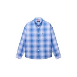 Koszula z długim rękawem Napapijri Eos. Niebieskie koszule męskie Napapijri, l, bez wzorów, z bawełny, eleganckie, bez kołnierzyka, bez ramiączek. Za 318.00 zł.