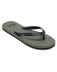 Klapki dla Mężczyzn MOLOKAI CORE Zielony. Zielone klapki męskie Quiksilver, bez wzorów, z gumy, bez zapięcia. Za 84.99 zł.