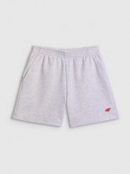 4F Spodenki dresowe damskie - szare L. Szare szorty damskie 4F, bez wzorów, z dresówki, sportowe. Za 129.99 zł.