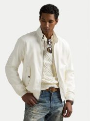 Polo Ralph Lauren Kurtka bomber 710970569002 Biały Regular Fit. Białe kurtki męskie Polo Ralph Lauren, l, bez wzorów, z bawełny, bez kaptura. Za 1,699.00 zł.