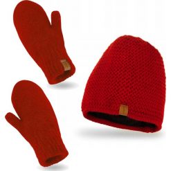Nandy Nandy Damski Komplet Zimowy Czapka Rękawiczki - Zest-Cr-18500-Czrw. Czapki damskie Nandy, na zimę, bez wzorów. Za 80.90 zł.