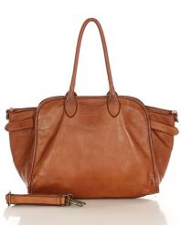 Shopperka skórzana MARCO MAZZINI camel v251b. Brązowe shopperki damskie bez wzorów, ze skóry, bez dodatków. Za 569.05 zł.