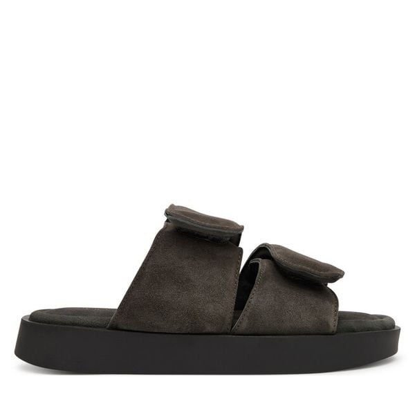 Klapki Inuikii. Szare klapki damskie Inuikii, bez wzorów, bez obcasa, bez zapięcia. Za 639.99 zł.
