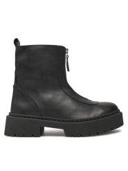 Steve Madden Botki SM11003404 Czarny. Czarne botki damskie Steve Madden, bez wzorów, ze skóry, bez obcasa, na płaskiej podeszwie, bez zapięcia. Za 739.99 zł.