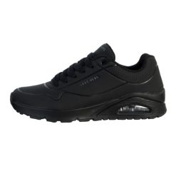 Buty do chodzenia męskie, Skechers Uno-Stand On Air. Czarne buty sportowe męskie Skechers, bez wzorów, ze skóry ekologicznej, bez zapięcia, trekkingowe. Za 342.00 zł.