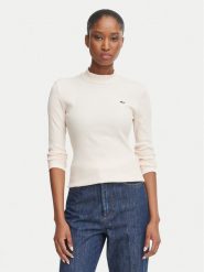 Lacoste Bluzka TF3164 Różowy jasny Slim Fit. Czerwone bluzki damskie Lacoste, bez wzorów, z bawełny, bez kołnierzyka, bez ramiączek. Za 409.99 zł.