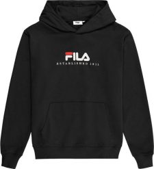 Fila Bluza z kapturem kangurka Fila Valsera czarna FAU0227 80010 M. Czarne bluzy męskie Fila, m, bez wzorów, z kapturem. Za 237.58 zł.