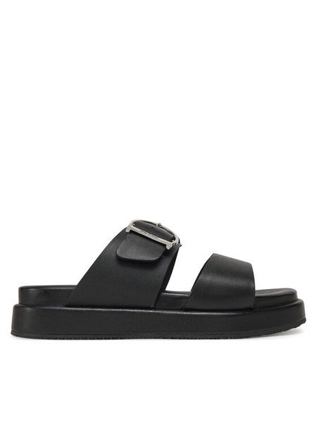 Barbour Klapki Adele LFO0761BK51 Czarny. Czarne klapki damskie Barbour, bez wzorów, ze skóry, bez obcasa, bez zapięcia. Za 329.99 zł.