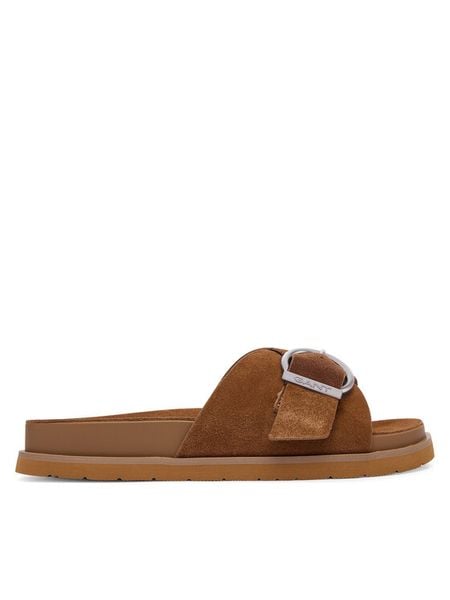 Gant Klapki 32503313 Brązowy. Brązowe klapki damskie GANT, bez wzorów, ze skóry, bez obcasa, bez zapięcia. Za 322.99 zł.