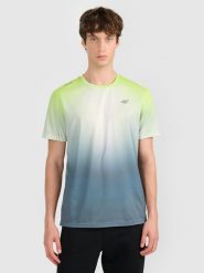 4F Koszulka szybkoschnąca z nadrukiem męska 4F x Robert Lewandowski - szara S. Szare t-shirty męskie 4F, m, bez wzorów, z materiału, bez kołnierzyka, bez ramiączek. Za 149.99 zł.