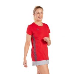 Damska koszulka Erima Essential Team. Czerwone koszulki sportowe damskie Erima, xs, bez wzorów, z bawełny, bez ramiączek, do piłki nożnej. Za 151.50 zł.