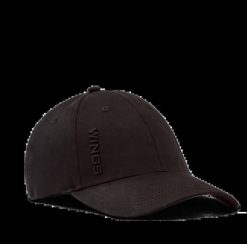 Czapka z daszkiem WINGS UNLEASH BLACK. Czarne czapki damskie Wings, bez wzorów, z bawełny, eleganckie. Za 49.90 zł.