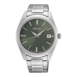 Seiko Mężczyźnizegarek Zegarki męskie 1 ct Męskie. Niebieskie zegarki męskie Seiko, bez wzorów, z materiału, srebrne. Za 1,107.99 zł.