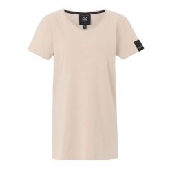 Damska koszulka v-neck Regatta Elkie. Brązowe bluzki damskie Regatta, bez wzorów, sportowe, bez kołnierzyka, bez ramiączek. Za 101.50 zł.