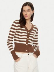Fracomina Kardigan FS24WT8005K459N8 Brązowy Slim Fit. Brązowe kardigany damskie Fracomina, s, bez wzorów, z syntetyku, bez kołnierzyka. Za 289.99 zł.