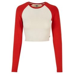 Damska Koszulka Z Długim Rękawem Retro Organic Crop T-shirt. Białe t-shirty damskie Urban Classics, xs, bez wzorów, retro, bez kołnierzyka, bez ramiączek. Za 84.99 zł.