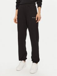 KARL LAGERFELD Spodnie dresowe A1W10130 Czarny Relaxed Fit. Czarne spodnie dresowe damskie KARL LAGERFELD, bez wzorów, z bawełny. Za 449.99 zł.