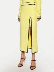 Liu Jo Sport Spódnica midi TF4053 MS59L Żółty Regular Fit. Żółte spódnice damskie Liu Jo Sport, l, bez wzorów, z syntetyku, sportowe, midi, sportowe. Za 379.99 zł.