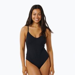 Strój kąpielowy jednoczęściowy damski Rip Curl Premium Cheeky. Czarne stroje kąpielowe damskie RIPCURL, l, bez wzorów. Za 189.00 zł.