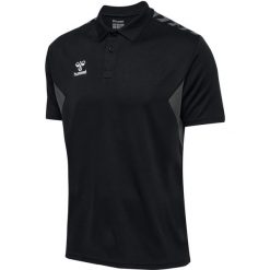 Koszulka sportowa Hummel Authentic Functional Polo. Czarne koszulki sportowe męskie Hummel, l, bez wzorów, bez ramiączek, tenisowe. Za 129.00 zł.