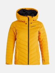 Kurtka Peak Performance Damska W Frost Ski Jacket. Żółte kurtki sportowe damskie Peak Performance, l, bez wzorów, z poliesteru, bez ramiączek, bez kaptura, narciarskie. Za 1,479.00 zł.
